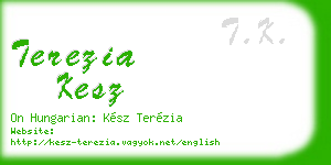 terezia kesz business card