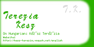 terezia kesz business card